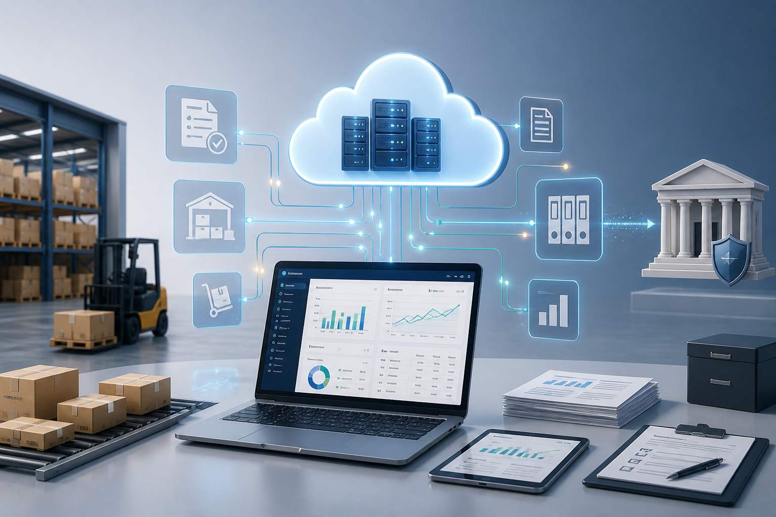 Ilustrasi cloud IT Inventory dan integrasi ke CEISA