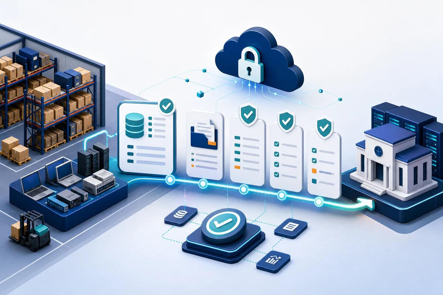 Ilustrasi alur validasi data IT Inventory sebelum proses integrasi CEISA